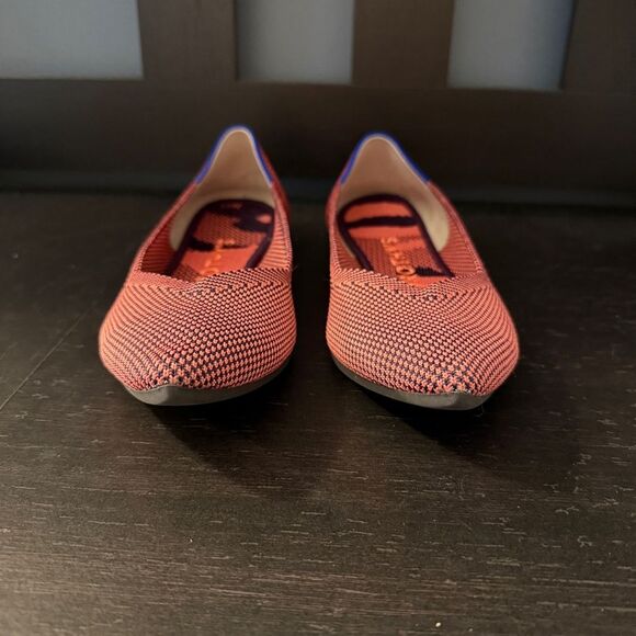 Rothy’s The Point Retired Optic Rose Double Stitch Ballet Flats Women’s Size 8 - Picture 2 of 8